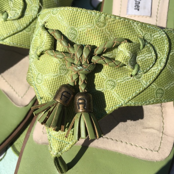 Etienne Aigner Monogram Tassel Flip Flop - Picture 5 of 10